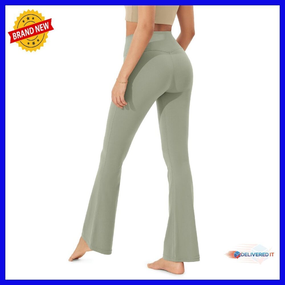 Women's High Waist Bootcut Yoga Pants Cloud Soft Fabric Back Pocket